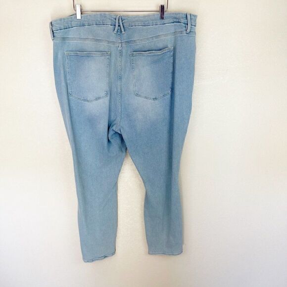 Good American Light Wash Denim Jeans Good Legs Crop - Picture 7 of 10